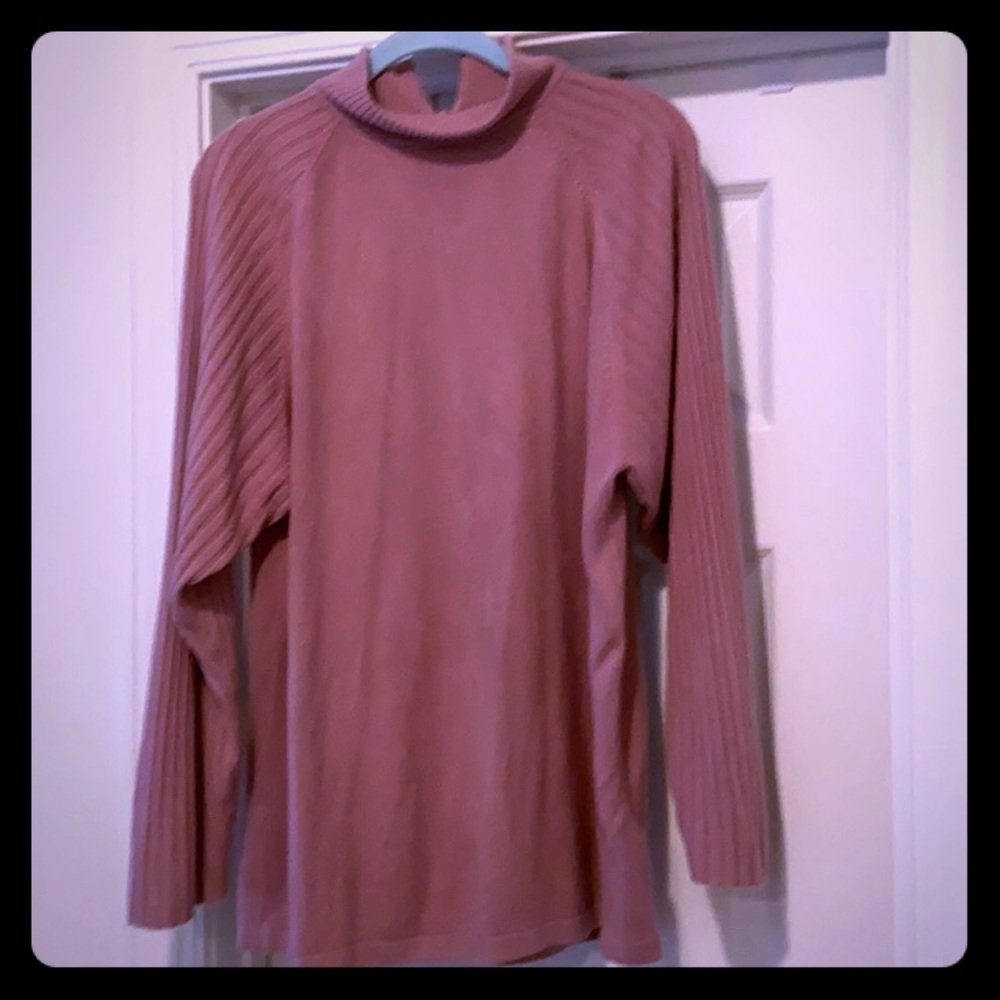 Mock neck turtleneck sweater